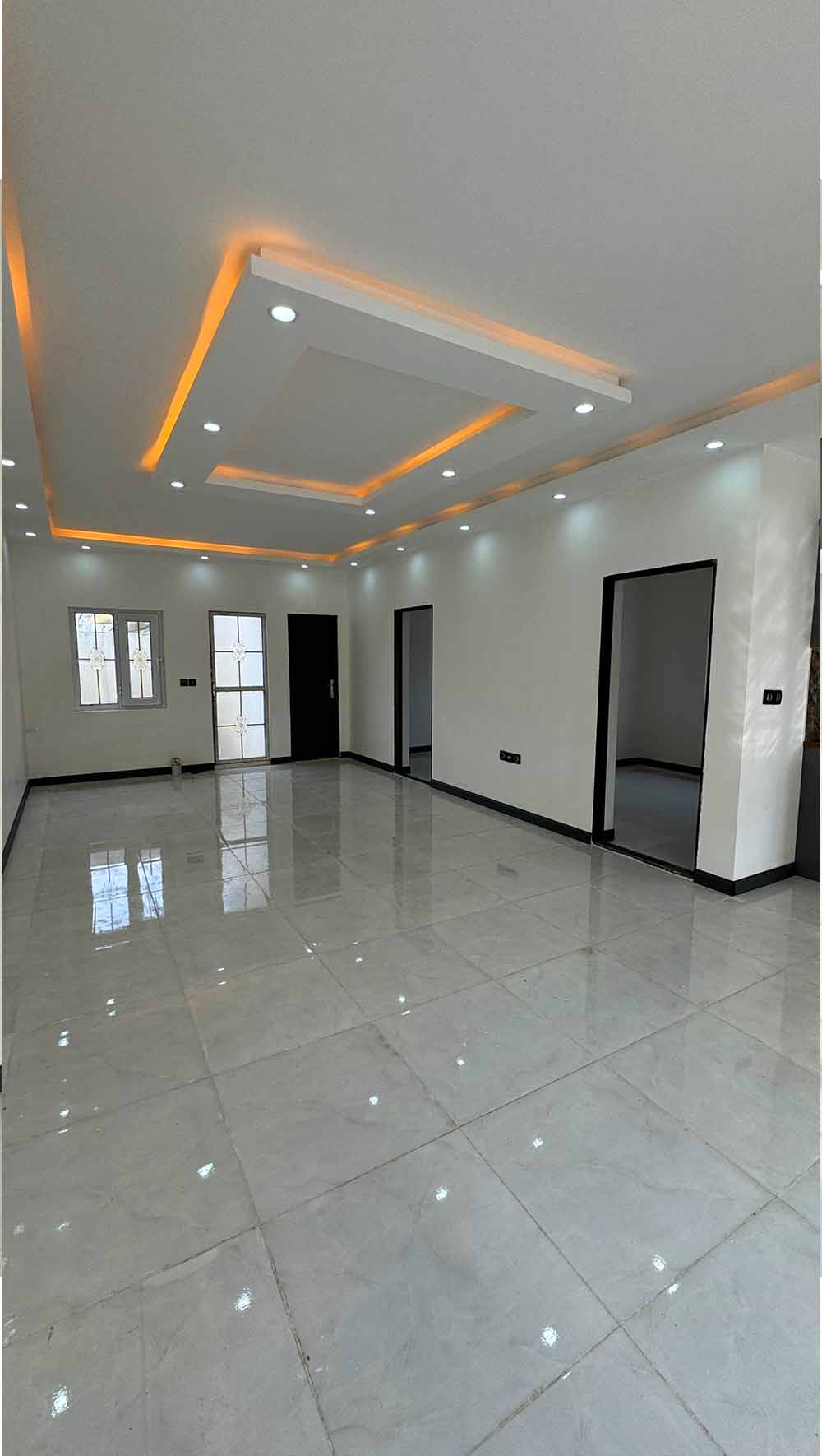 تصویر یه ویلای سفید نما مدرن فلت