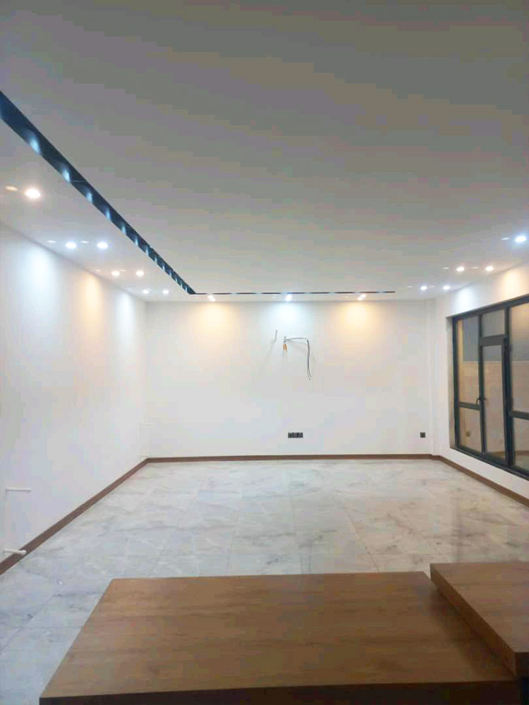 تصویر یک ویلای نما مدرن و محوطه سازی شده با موزاییک و چمن مصنوعی