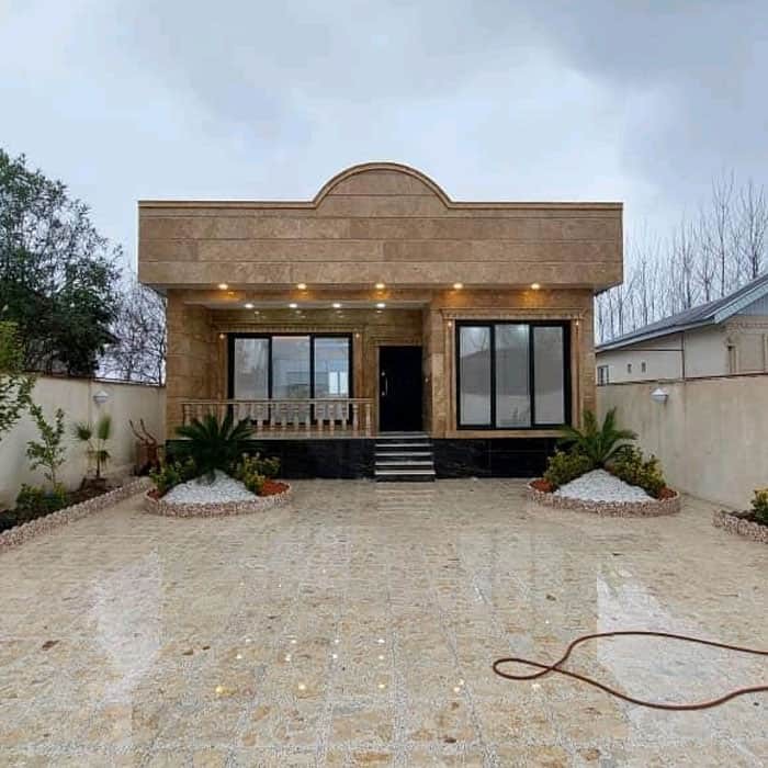 ویلاباغ نوساز نماسنگ محوطه سازی شده جنگلی