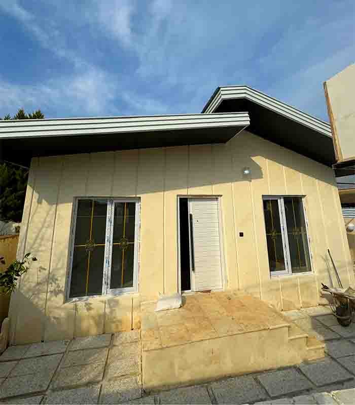 تصویر یه ویلای سفید نما مدرن فلت